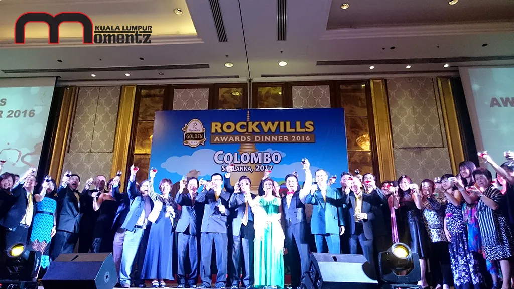 Guests on stage at the Rockwills Awards Dinner produced by MomentzKL